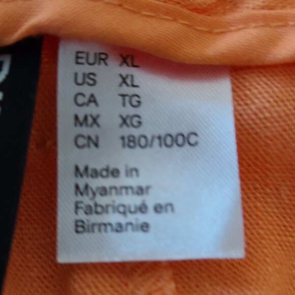 DIVIDED BY H&M WIDE LEG RAYON/ LINEN BLEND SILK-LIKE FEEL IN APRICOT SIZE US XL - Picture 8 of 11